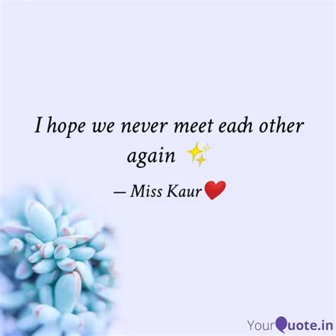 I Hope We Never Meet Each Quotes Writings By Harpreet Udai