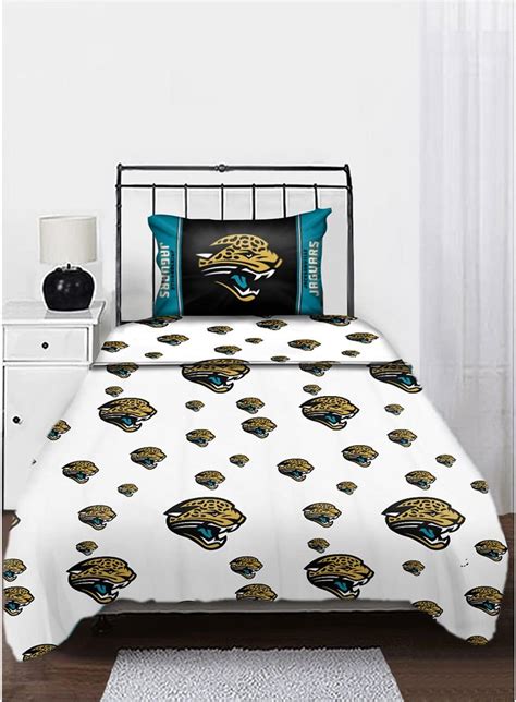 Nfl Jacksonville Jaguars Logo Football Twin Bed Sheet Set