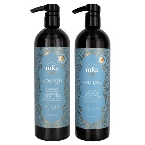 MKS Eco Nourish Fine Hair Shampoo Conditioner Duo Light Breeze