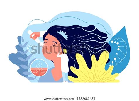 Dermatology Concept Epidermidis Treatment Diagnostic Face Stock Vector ...