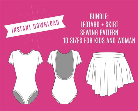 Diy Ballet Leotard And Skirt Sewing Pattern Pdf Girl And Etsy