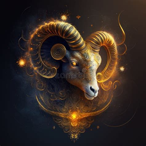 Stunning Ram Astrological Symbol Of Aries Captured Through Generative