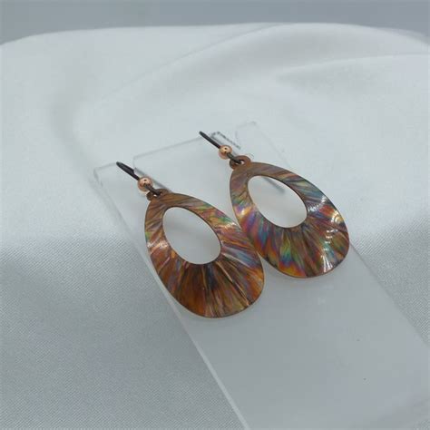 Flame Painted Copper Jewelry Etsy