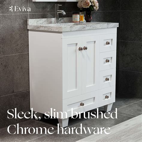 Eviva Happy Bathroom Vanity With Sink 30 X 18 Inches Single Faucet