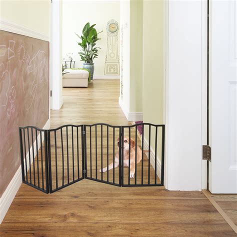 Wooden Pet Gate, Folding Dog Gate for Doorways, Stairs or House ...