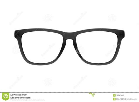 Eye Glasses Frame Black Isolated On White Background Stock Photo