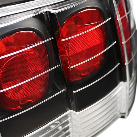 99 04 Ford Mustang Euro Style Altezza Tail Lights Black