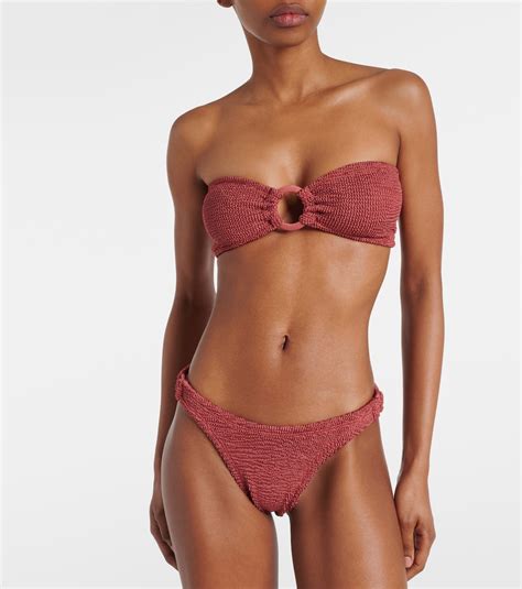 Gloria Bandeau Bikini In Red Hunza G Mytheresa