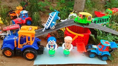 Gadi Wala Cartoon Toy Helicopter Cartoon Video Car Truck Tractor