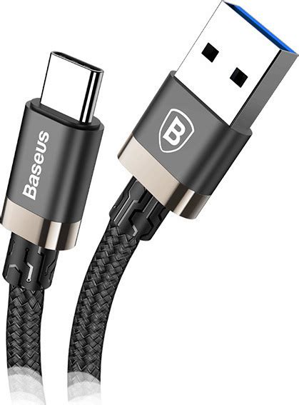 Baseus Braided USB 3 0 Cable USB C male USB A male Μαύρο 1m CATGB 1V