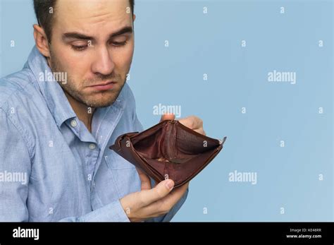 Man With No Money Businessman Holding Empty Wallet Man Showing Empty