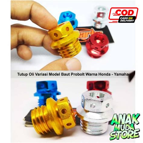 Jual TPR4 Tutup Oli Motor Mesin Model Baut Probolt Warna Honda Yamaha