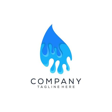 Dise O De Logotipo De Gota De Agua Abstracta Vector Premium