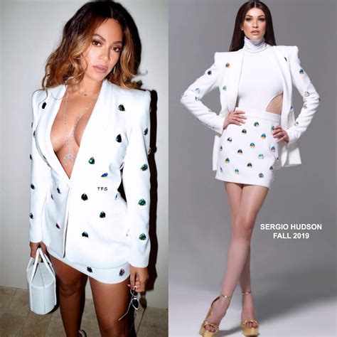 Instagram Style: Beyonce in Sergio Hudson & EnaGancio