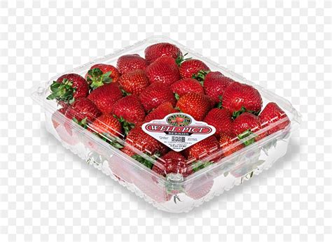 Strawberry Clamshell Packaging And Labeling Fruit Png 800x600px