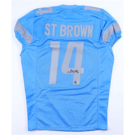 Amon Ra St Brown Signed Jersey Beckett Pristine Auction