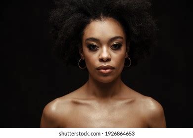 African American Shirtless Woman Posing Looking Stock Photo 1926864653