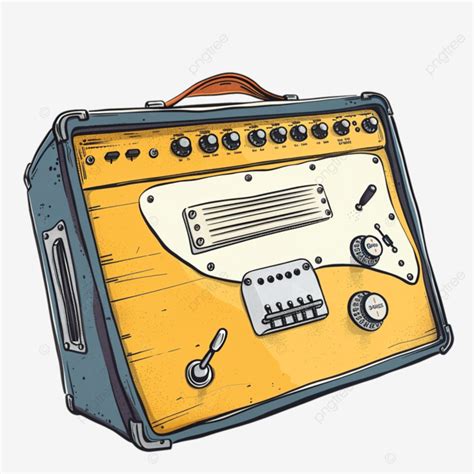 Amplificador De Guitarra Elétrica De Desenho Animado PNG Elétrico