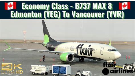 Flair Airlines B Max Economy Class Edmonton Yeg To