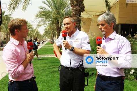 L To R Simon Lazenby Gbr Sky Tv Martin Whitmarsh Gbr Mclaren