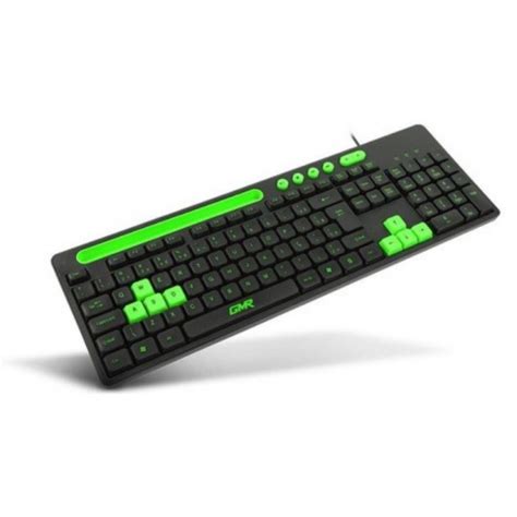 Teclado Gamer Multilaser Gk Preto Verde C Suporte P Smartphones