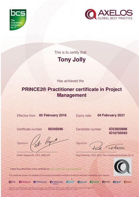 Axelos - PRINCE2 Practitioner