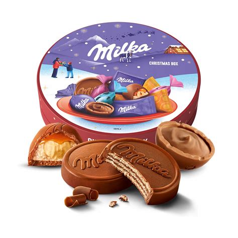 Milka czekoladki mix w świątecznym opakowaniu prezent Mikołajki Święta