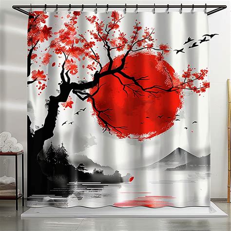 Transform Your Bathroom Into A Serene Oasis With Our Japanese Red Sun