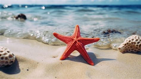 Estrella De Mar En El Verano Playa En Mar Agua Submarino Oceano Fondo