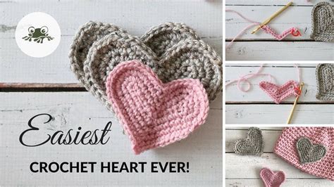 Super Easy Crochet Heart Tutorial Crochet Heart Crochet Heart Pattern Crochet