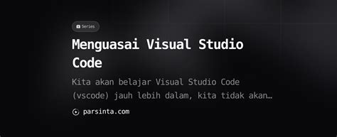 menguasai visual studio code