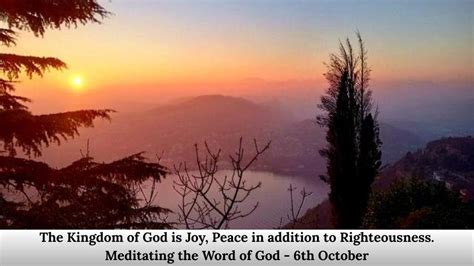 The Kingdom Of God Is Joy Peace In Addition To Righteousness Christ