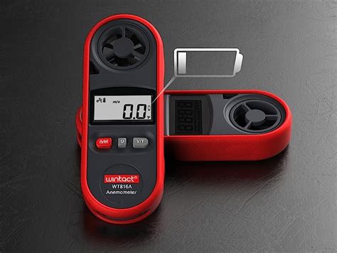 Wintact Handheld Anemometer Waterproof Small Digital Wind Speed Meter