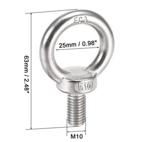 Stainless Steel M10 Eye Bolt, Packaging Type: Packet, Size: M 10 To M 100 at Rs 15/piece in Mumbai