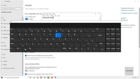 Painel Configura Es Do Windows Facilidade De Acesso Teclado