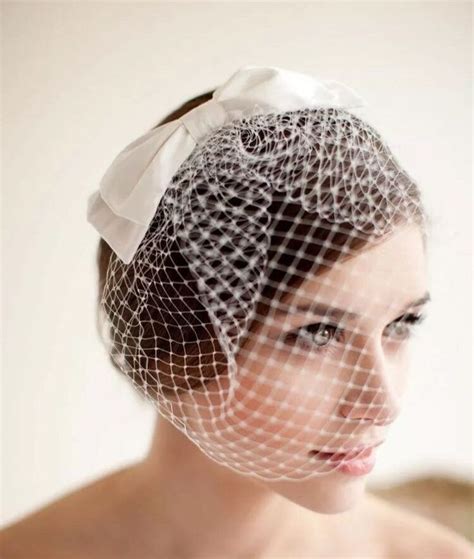 Wedding Headband Birdcage Veil On Headband Veil Hair Etsy Veil