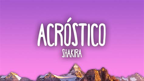 Shakira Acr Stico Youtube Music