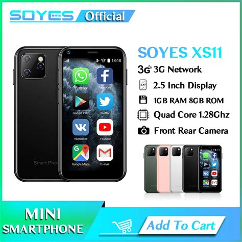 Original New SOYES XS11 Mini Cute Smartphone 1GB 8GB 2 5 MT6580A Quad