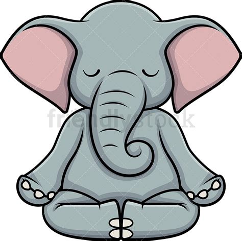 Animals Meditating Cartoon Vector Clipart - FriendlyStock