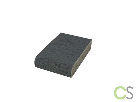 Millboard Enhanced Grain Brushed Basalt Bullnose Board 150 X 32 X