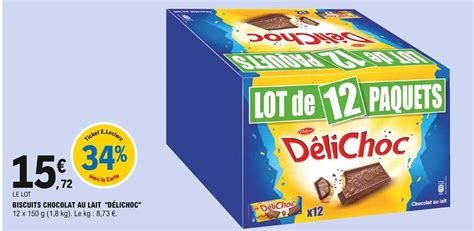 Offre Biscuits Chocolat Au Lait D Lichoc Chez E Leclerc