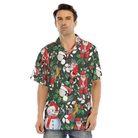 Funny Christmas Santa Golf Hawaiian Shirt Vinco Hawaiian Shirts