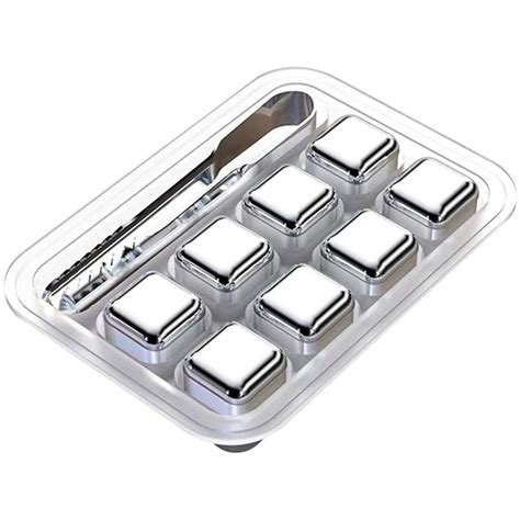 Buy Stainless Steel Ice Cubes Quick Cooling Whiskey Tartar Metal Ice