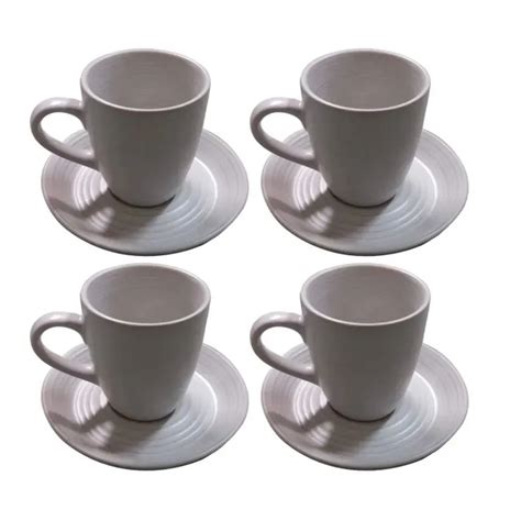 Conjunto De Xicaras De Cafe Porcelana Ml Branco Em Promo O Ofertas