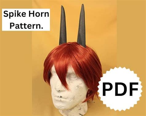 Diy Sike Dragon Horns Pdf Digital File Larping Fantasy Cosplay Template