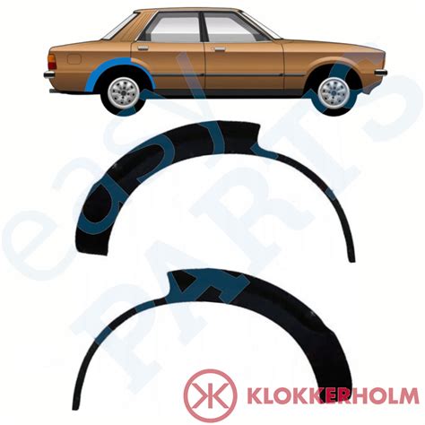 Hinten Radlauf Reparaturblech Satz Ford Taunus