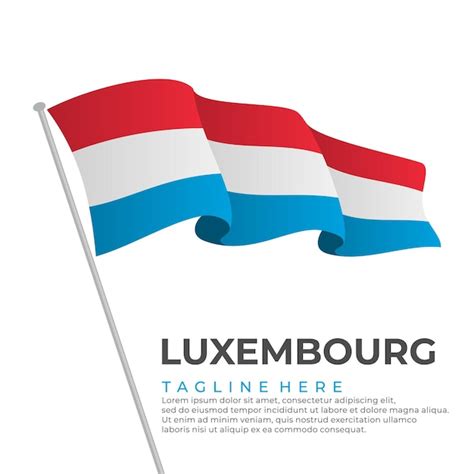 Vector de plantilla diseño moderno de bandera de luxemburgo Vector