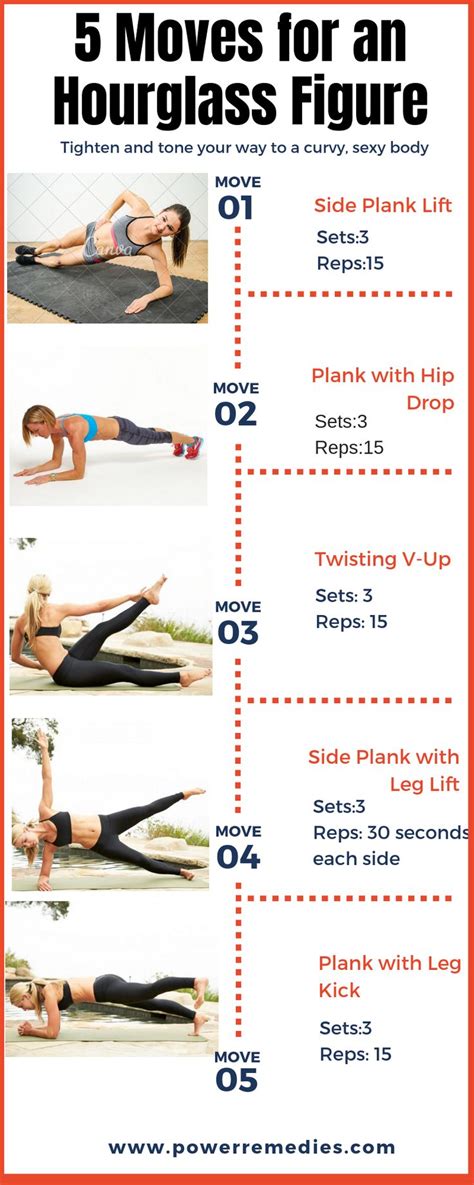 5 Moves For An Hourglass Figure Easy Workouts Fitness Body Workout Routine