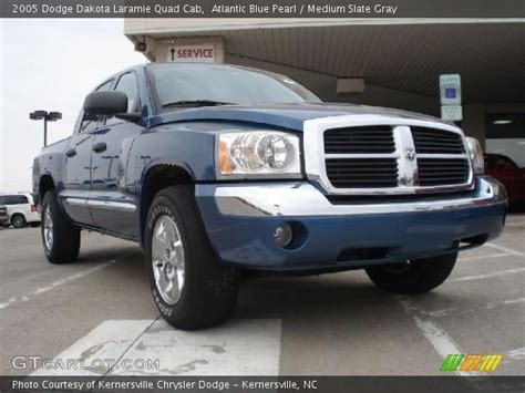 Atlantic Blue Pearl 2005 Dodge Dakota Laramie Quad Cab Medium Slate