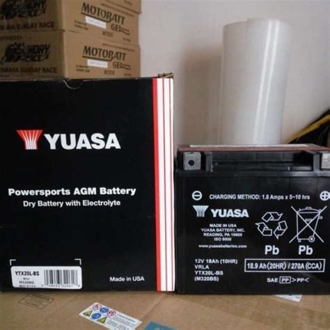 Jual Aki Motor Ytx L Bs Mf Agm V Ah Moge Harley Davidson Honda